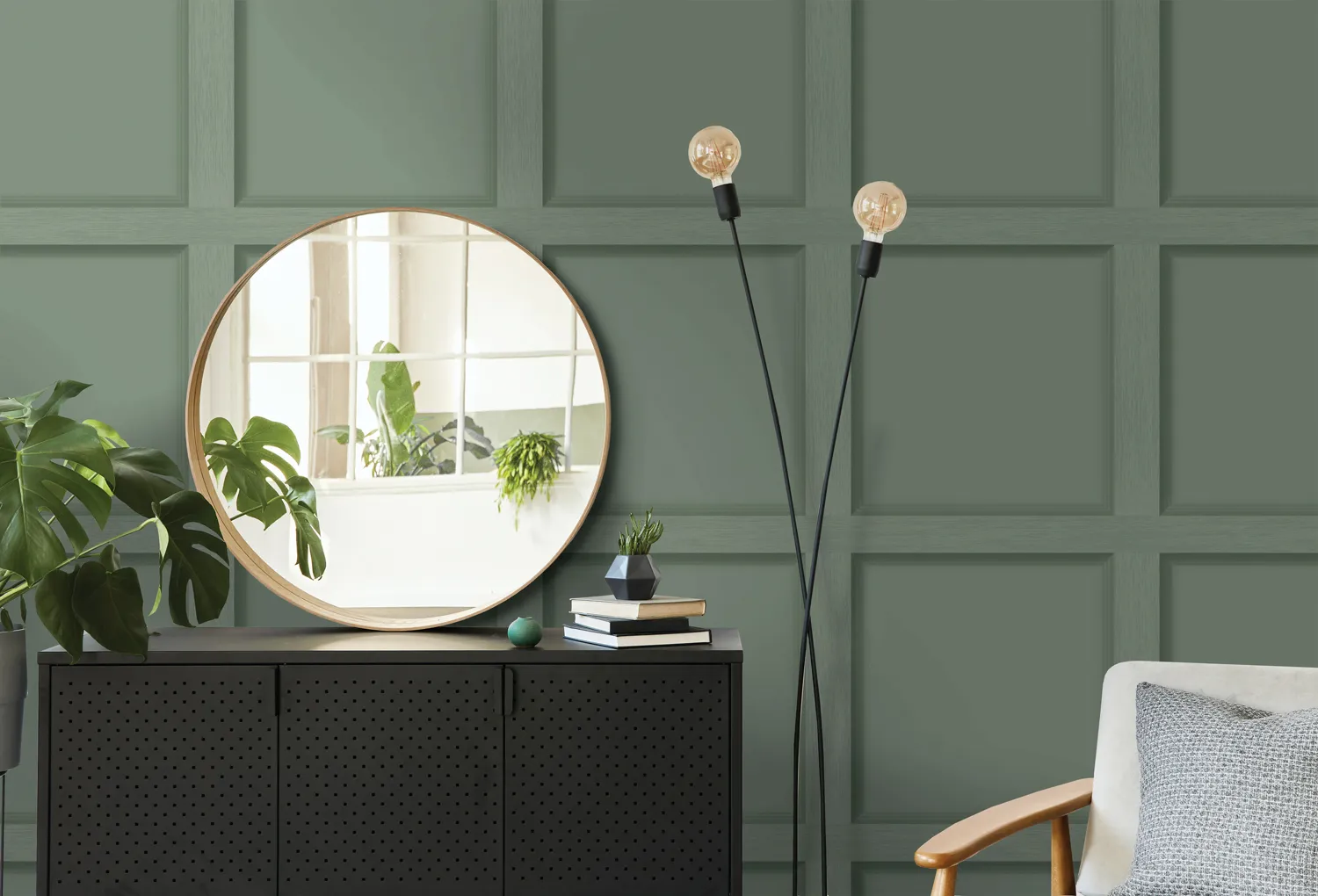 12982 Modern Wood Panel Green Room 12982 Modern Wood Panel Green Room